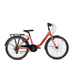 S'COOL chiX 24 Zoll 6-Gang kinderfahrrad in Coral mit 6-Gang-Schaltung