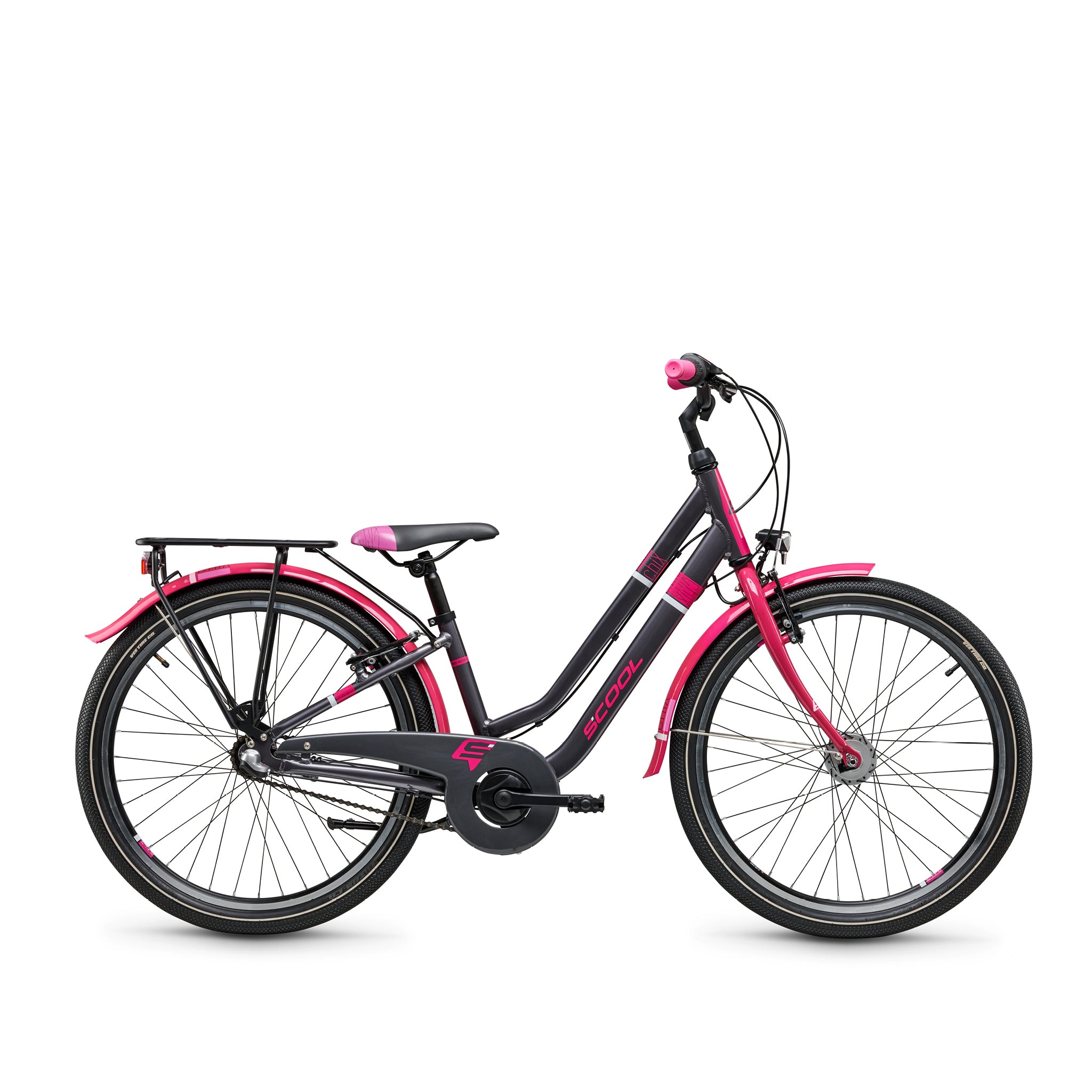 Kinderfahrrad pink 24 Zoll für größere Kinder – ideal für Schule, Freizeit und längere Strecken