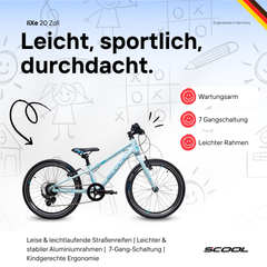 Kinderfahrrad 20 Zoll für Kinder ab 6 Jahren – mit Gangschaltung und Rücktrittbremse