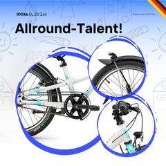 Kinderfahrrad 20 Zoll für Kinder ab 6 Jahren – mit Gangschaltung und Rücktrittbremse