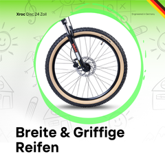 Kinderfahrrad -  Xroc disc 24 Zoll 8-Gang | ab 8 Jahre