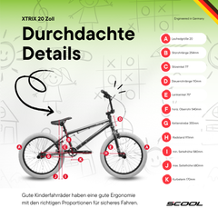 BMX 20 Zoll Kinderfahrrad – ideal für Gelände, Skatepark und Stunts