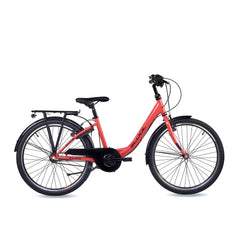 S'COOL chiX 24 Zoll 3-Gang kinderfahrrad in Coral mit 3-Gang-Schaltung