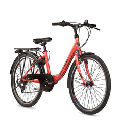 S'COOL chiX 24 Zoll 6-Gang kinderfahrrad in Coral mit 6-Gang-Schaltung