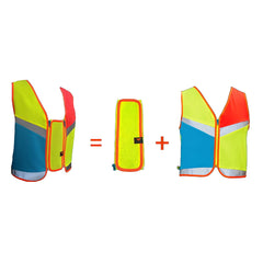 High visibility vest colorful dog colorful