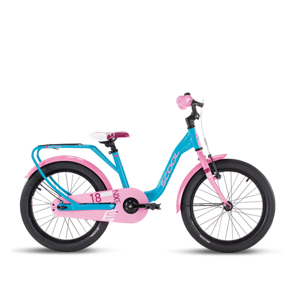 S'COOL niXe 18 Zoll 1-Gang kinderfahrrad in Ocean/Pink mit 1-Gang-Schaltung